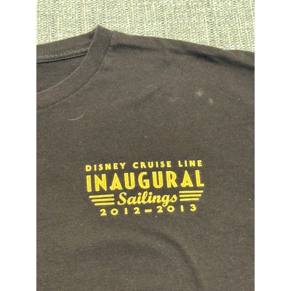 Disney Cruise Line T-Shirt Men's Brown Inaugural Sailing Crew Neck Short Sleeve - Picture 4 of 15